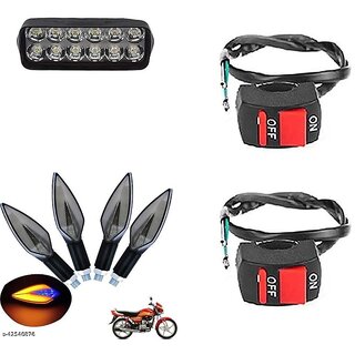                       Combo Fog light 12 led 1pc Leaf Indicator 4pc With Wire Switch 2pc                                               