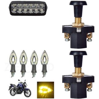                       Combo Fog light 12 led 1pc Paan Indicator 4pc With Push Pull Switch 2pc                                               