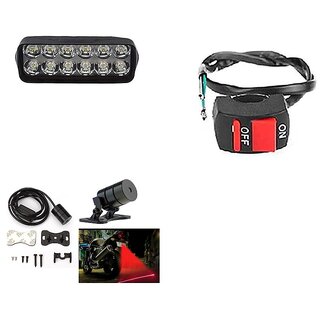 Combo Fog Light 12 led 1pc Bike Red Lesser Light 1 Pc With Wire Switch 1pc Combo Fog Light 12 led 1pc Bike Red Lesser Light 1 Pc With Wire Switch 1pc
