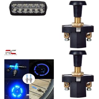 Combo Fog light 12 led 1pc Bike Tyre Light 1 Pair With Push Pull Switch 2pc Combo Fog light 12 led 1pc Bike Tyre Light 1 Pair With Push Pull Switch 2pc