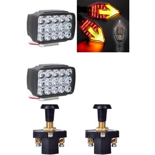                       Combo Light 15 led 2  Arrow Indicator 2pc with Push Pull Switch 2pc                                               