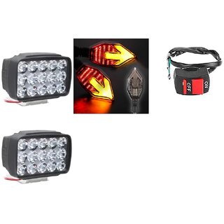                       Combo Light 15 led 2 Arrow Indicator 2pc with Wire Switch 1pc                                              