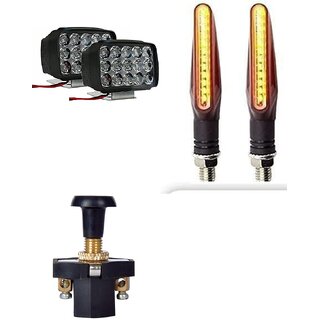                       Combo fog light 15 led 2pc KTM Indicator 2pc with Push Pull Switch 1                                               
