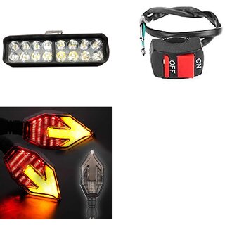                       Combo Fog light 16 led 1pc Arrow Indicator 2pc With Wire Switch 1pc                                               