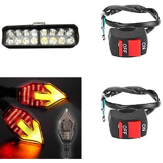                       Combo Fog light 16 led 1pc Arrow Indicator 2pc With Wire Switch 2pc                                               