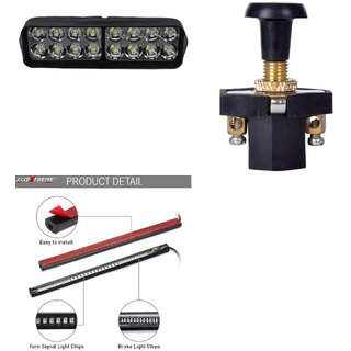 Combo Fog Light 16 led 1pc Bike Strip Brake Light 1 Pc With Push Pull Switch 1pc Combo Fog Light 16 led 1pc Bike Strip Brake Light 1 Pc With Push Pull Switch 1pc