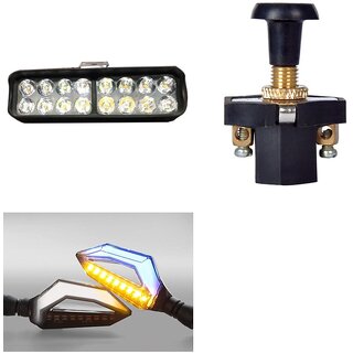 Combo Fog light 16 led 1pc D Shape Indicator 2pc With Push Pull Switch 1pc Combo Fog light 16 led 1pc D Shape Indicator 2pc With Push Pull Switch 1pc