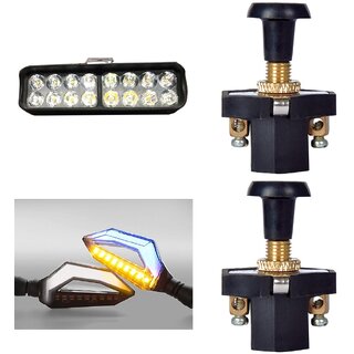 Combo Fog light 16 led 1pc D Shape Indicator 2pc With Push Pull Switch 2pc Combo Fog light 16 led 1pc D Shape Indicator 2pc With Push Pull Switch 2pc
