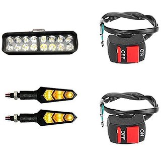                       Combo fog light 16 led 1pc Flexible Indicator 2pc with Wire Switch 2pc                                               