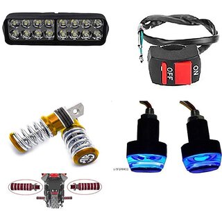 Combo Fog light 16 led 1pc FootRest 1 Pair Handle Light 1 Pair With Wire Switch 1pc Combo Fog light 16 led 1pc FootRest 1 Pair Handle Light 1 Pair With Wire Switch 1pc