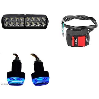                       Combo Fog light 16 led 1pc Bike Handle Light 1 Pair With Wire Switch 1pc                                               