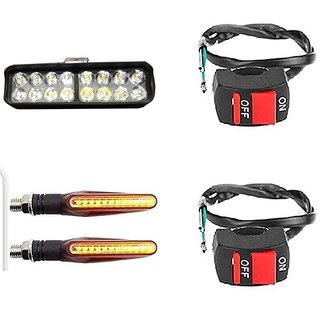                       Combo fog light 16 led 1pc Ktm Indicator 2pc With Wire Switch 2pc                                               
