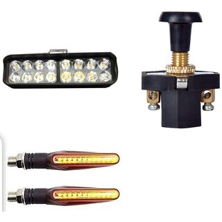                       Combo Fog light 16 led 1pc Ktm Indicator 2pc With Push Pull Switch 1pc                                               