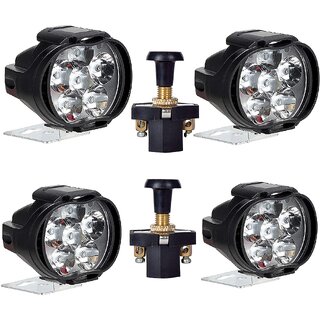                       6 Shilon Fog Lamp Combo 4 Lights with Universal Pull Push On and Off Switch                                              