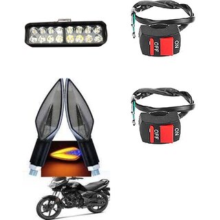                       Combo Fog light 16 led 1pc Leaf Indicator 2pc With Wire Switch 2pc                                               