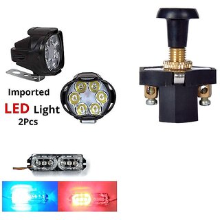                       6 Led fog light Push Pull Switch with flasher                                               
