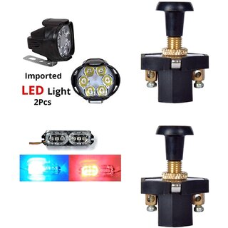                       6 Led fog light Push Pull Switch 2pc with flasher                                               