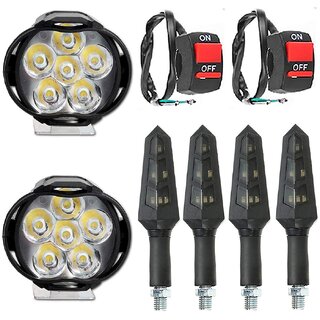                       Combo fog light 6 led 2pc Flexible Indicator 4pc with Wire Switch 2pc                                               