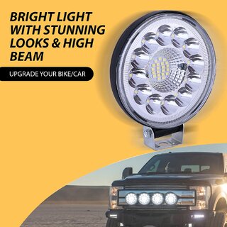                       33 LED Car Bike Headlight Lamp IP67 High-Intensity Beam 40W Uniform Light Vehicle Accessory Compatible with Cars Bikes Trucks SUV (White, Pack of 1)                                              
