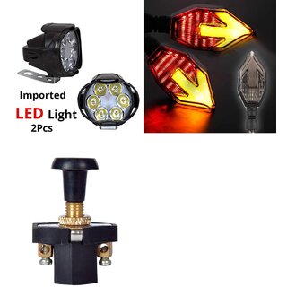                       Combo Fog light 6 led 2pc Arrow Indicator 2pc With Push Pull Switch 1pc                                               