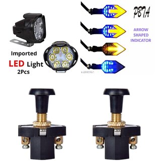                       Combo Fog light 6 led 2pc Arrow Indicator 4pc With Push Pull Switch 2pc                                               