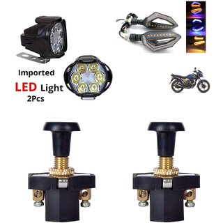 Combo Fog light 6 led 2pc D Shape Indicator 2pc With Push Pull Switch 2pc Combo Fog light 6 led 2pc D Shape Indicator 2pc With Push Pull Switch 2pc