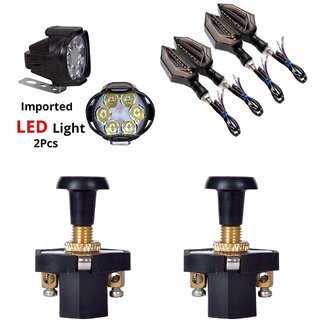 Combo Fog light 6 led 2pc D Shape Indicator 4pc With Push Pull Switch 2pc Combo Fog light 6 led 2pc D Shape Indicator 4pc With Push Pull Switch 2pc