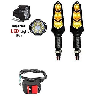                       Combo Fog light 6 led 2pc Flexible Indicator 2pc With Wire Switch 1pc                                              