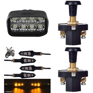 Combo Fog light 8 led 1pc Flexible Indicator 4pc With Push Pull Switch 2pc Combo Fog light 8 led 1pc Flexible Indicator 4pc With Push Pull Switch 2pc