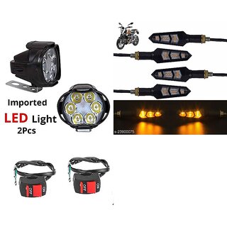                       Combo Fog light 6 led 2pc Flexible Indicator 4pc With Wire Switch 2pc                                               