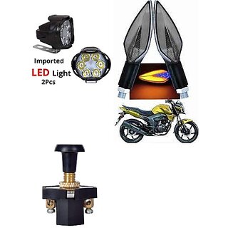                       Combo Fog light 6 led 2pc Leaf Indicator 2pc With Push Pull Switch 1pc                                               