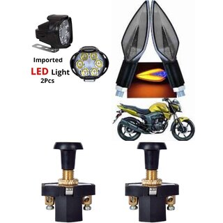                       Combo Fog light 6 led 2pc Leaf Indicator 2pc With Push Pull Switch 2pc                                               