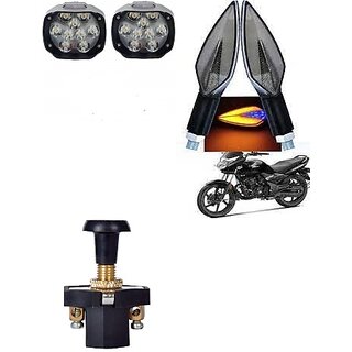                       Combo fog light 9 led 2pc Leaf Indicator 2pc with push pull Switch 1pc                                               