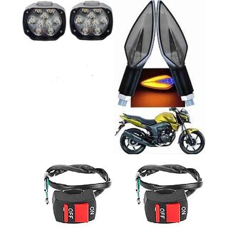                      Combo fog light 9 led 2pc Leaf Indicator 2pc with Wire Switch 2pc                                              