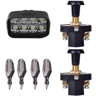 Combo Fog light 8 led 1pc U Shape Indicator 4pc With Push Pull Switch 2pc Combo Fog light 8 led 1pc U Shape Indicator 4pc With Push Pull Switch 2pc