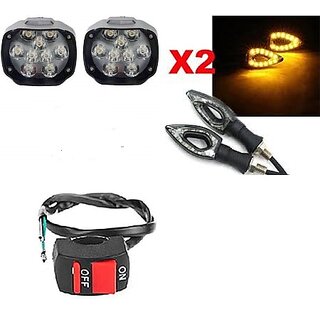                      Combo fog light 9 led 2pc Paan Indicator 2pc with wire switch 1pc                                              