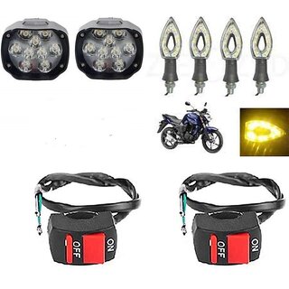                       Combo fog light 9 led 2pc Paan Indicator 4pc with wire switch 2pc                                              