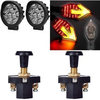 Combo fog light 9 led Cap 2pc Arrow Indicator 2pc with push pull Switch 2pc Combo fog light 9 led Cap 2pc Arrow Indicator 2pc with push pull Switch 2pc