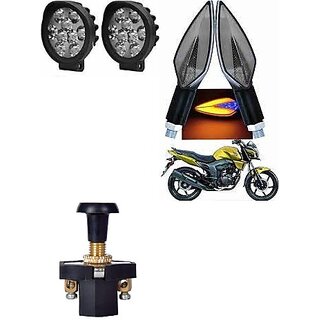 Combo fog light 9 led Cap 2pc Leaf Indicator 2pc with push pull Switch 1pc Combo fog light 9 led Cap 2pc Leaf Indicator 2pc with push pull Switch 1pc