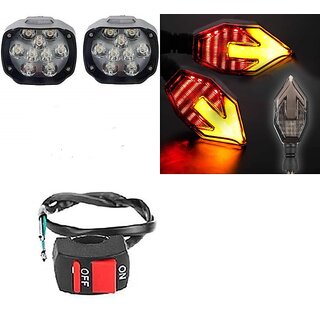                       Combo fog light 9 led 2pc Arrow Indicator 2pc with Wire Switch 1pc                                               