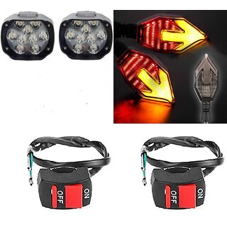                       Combo fog light 9 led 2pc Arrow Indicator 2pc with Wire Switch 2pc                                              