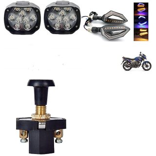                       Combo fog light 9 led 2pc Dshape Indicator 2pc with push pull Switch 1pc                                               