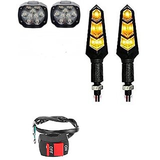                       Combo fog light 9 led 2pc Flexible Indicator 2pc with Wire Switch 1pc                                               