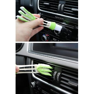                      Multipurpose Microfiber Double Sided Car AC Vent Cleaning Brush, Blinds, Keyboard                                              
