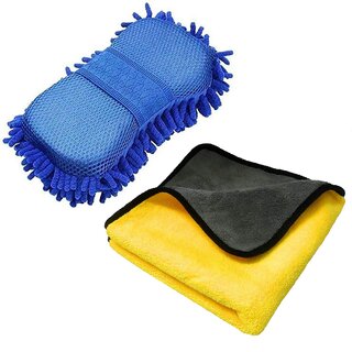                       Microfiber Car Duster & Cloth Highly Foam generating with Shampoo Wet and Dry Microfiber Cleaning Cloth (2 Units)                                              