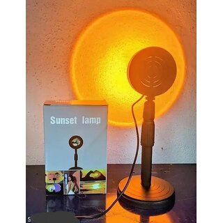                       4 Colors Sunset Lamp, LED Night Light, RGB Lighting For YouTube Professional Video Background Backdrop setup 360° Rotation Height Adjustable Romantic Floor Rainbow Lamp Projector for Home Party Festival Decor, (4 in 1) 1.5 Meter USB Cable Connectivity                                              