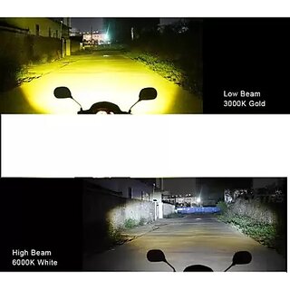                      Motorcycle G15 Mini Driving Spot/Fog Light Dual Color Super High Beam Fog Lamp Car, Motorbike, Truck, Van LED (12.24 V, 15 W)  (Universal For Bike, Universal For Car, Pack of 1)                                              
