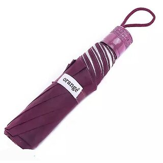 Umbrella 3 Fold Silver Coating for Rain Manual opening & Close for Men Women - Mullbery Purple 1 Pc Umbrella 3 Fold Silver Coating for Rain Manual opening & Close for Men Women - Mullbery Purple 1 Pc