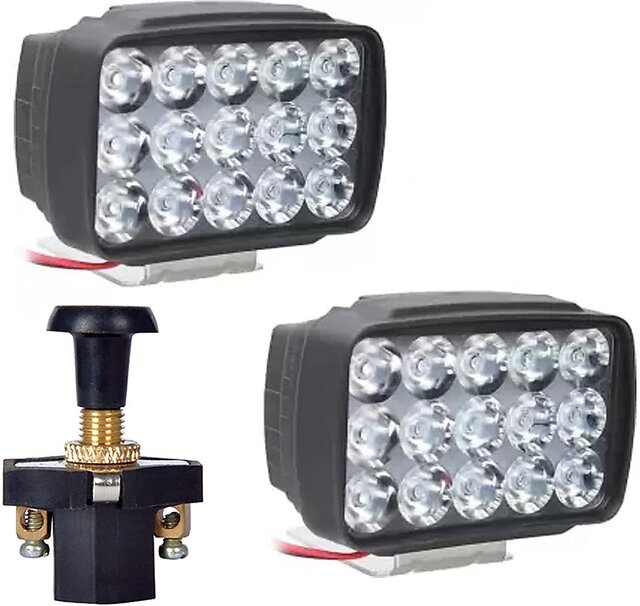 Buy Bike Led Fog Light 15 Led 2 Fog Lights With Push pull switch