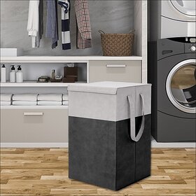 75 L Black Laundry Basket (Cotton)